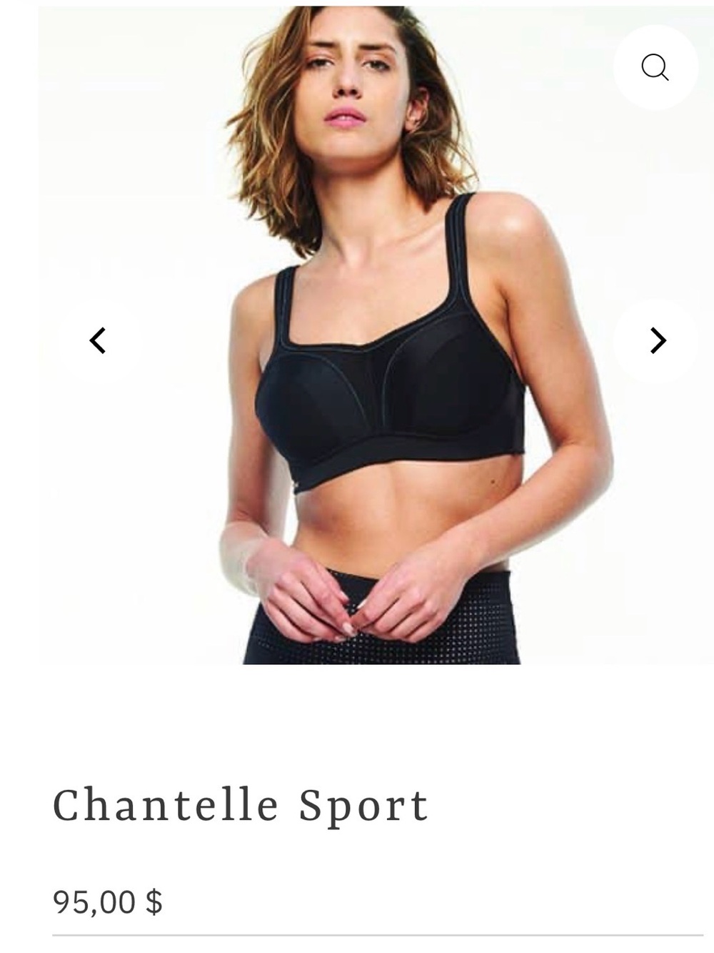 Chantelle blue High-Impact Sport Bra with Wide Straps